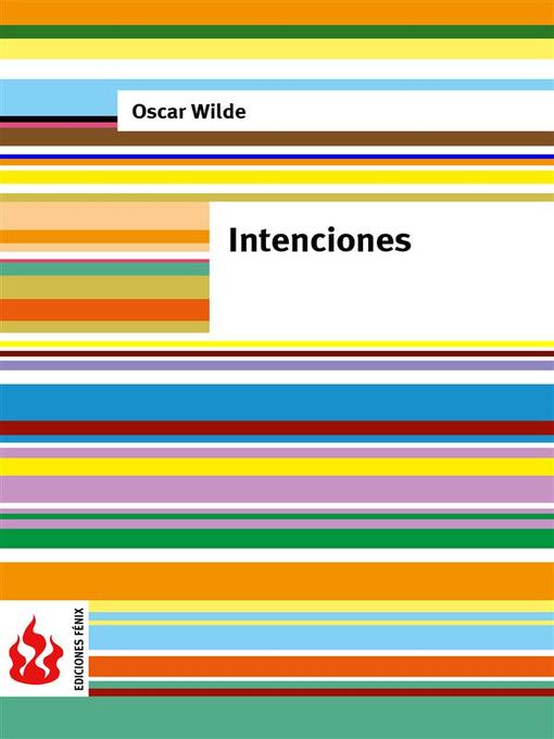 Title details for Intenciones (low cost). Edición limitada by Oscar Wilde - Available